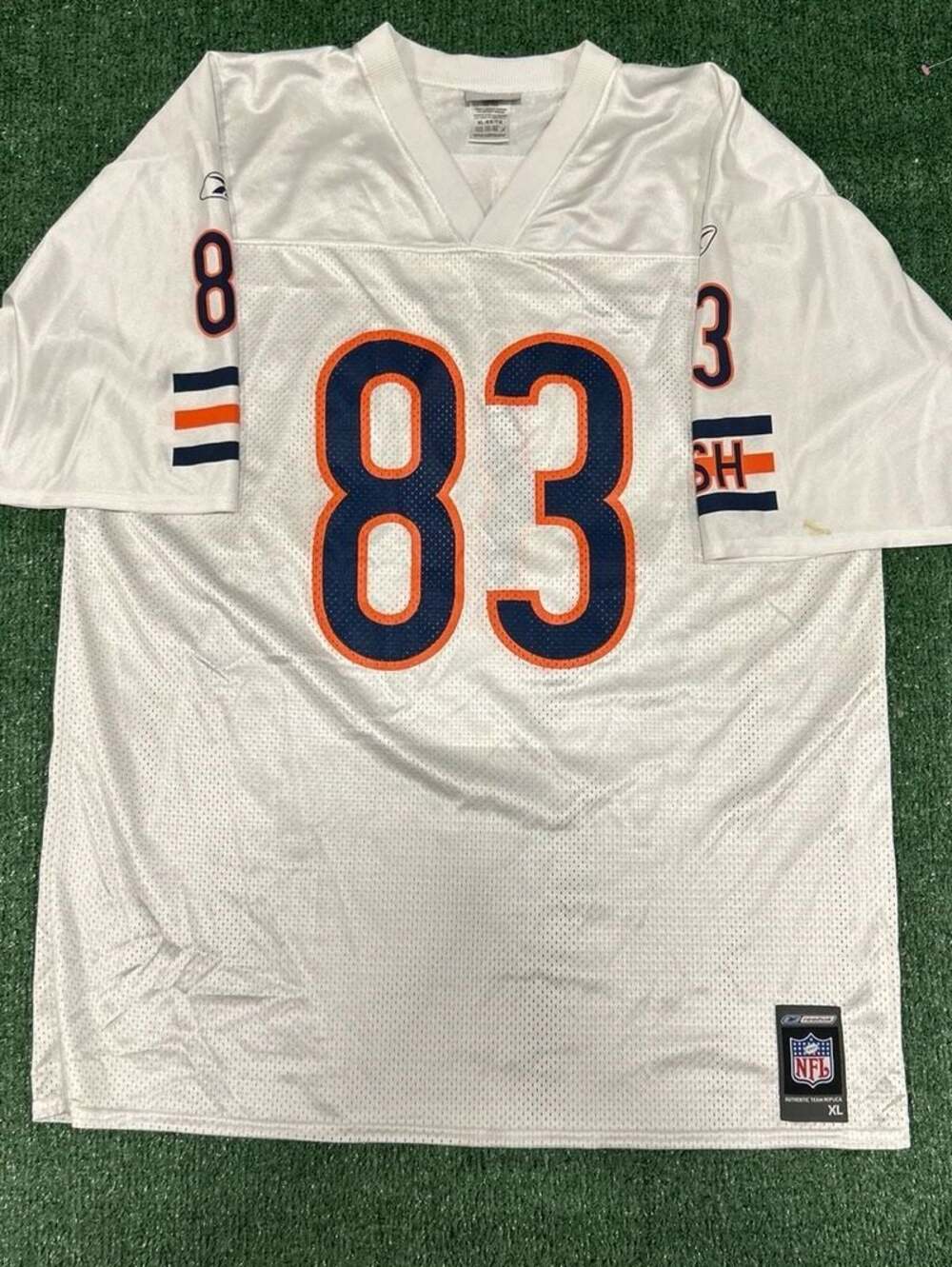 Vintage Reebok NFL Chicago Bears David Terrell #83 White Authentic Team Replica